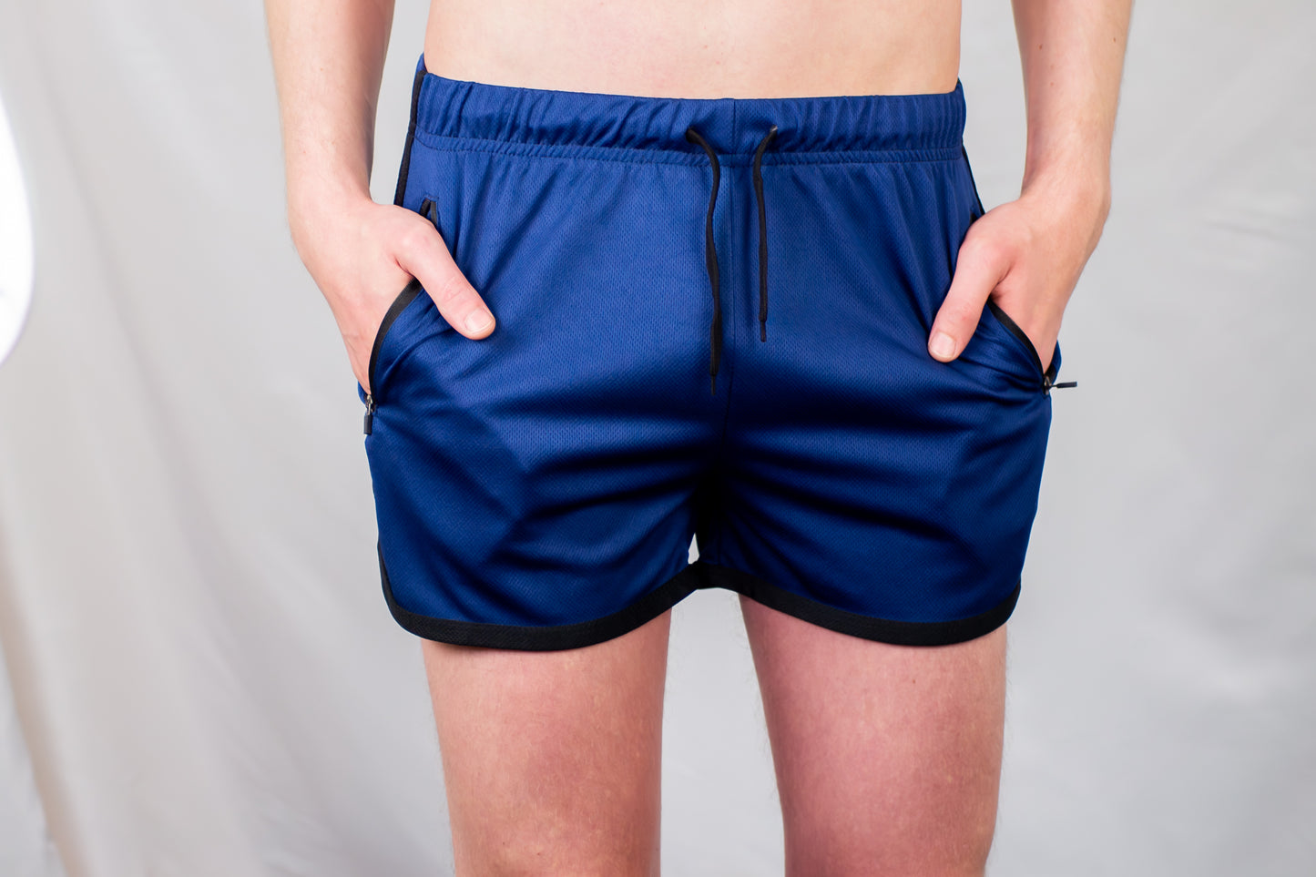 Kinky Mesh Short with Pockets - Navy Blue